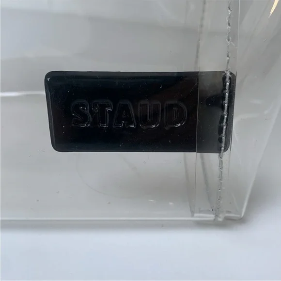 Staud Transparent Clear PVC Mini Shirley Multicolored Beaded Pouch Handbag Bag - Picture 8 of 14